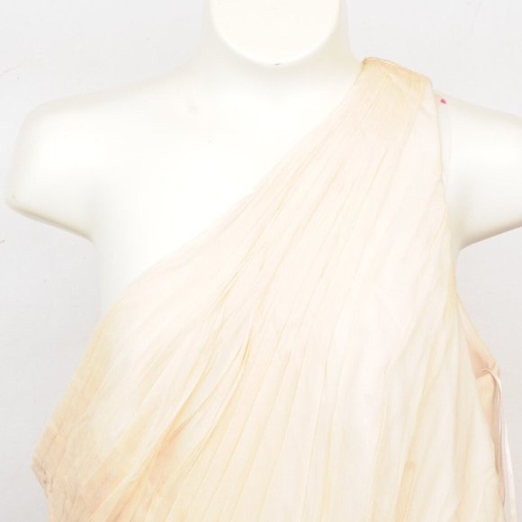 J Crew Kylie Champaign Silk Chiffon Long Dress Cocktail Party Gown Women's 10